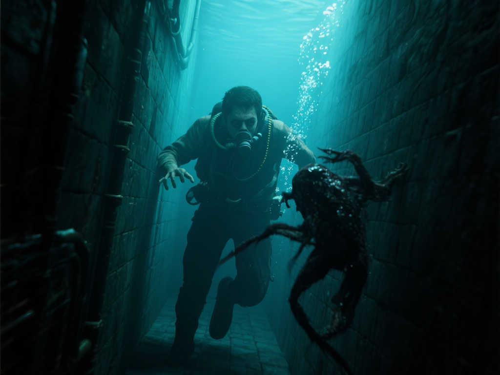 《Dark Mass》恐怖游戏新预告揭秘：水下废墟危机四伏！